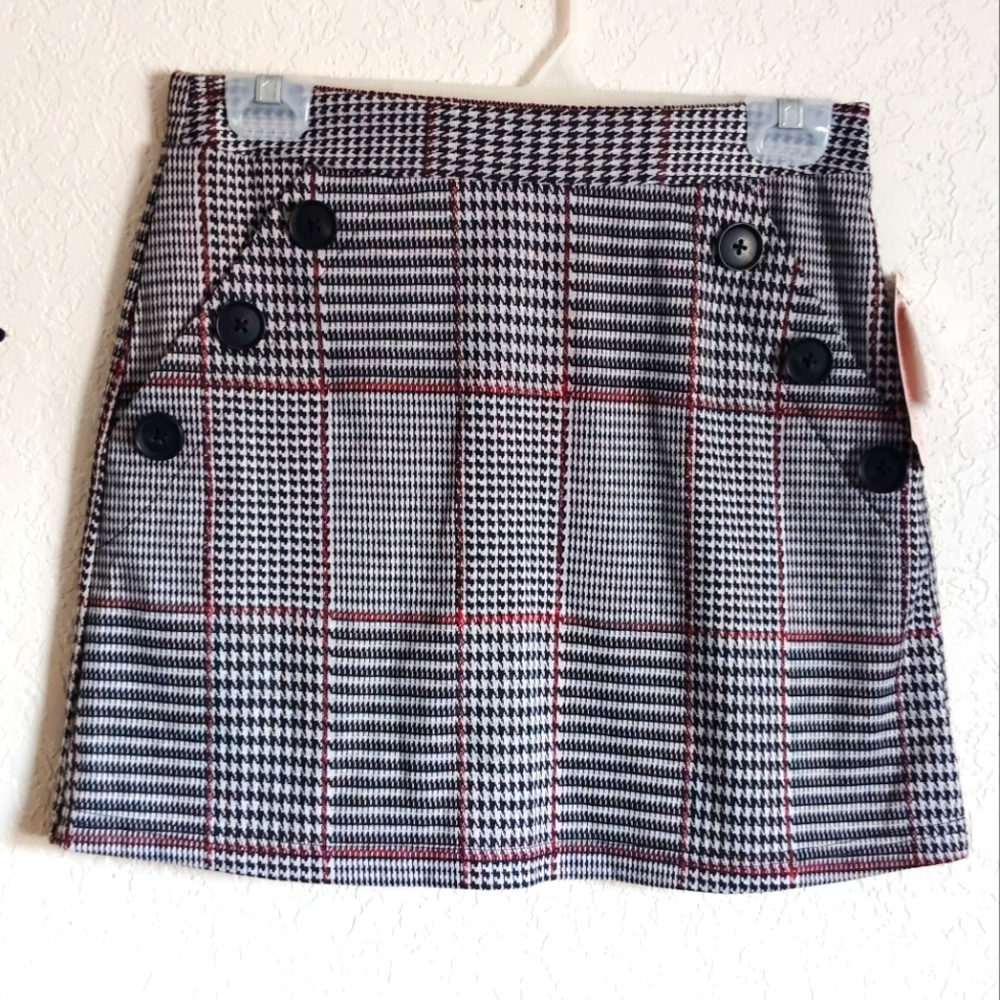 Inspired Hearts Plaid Skirt